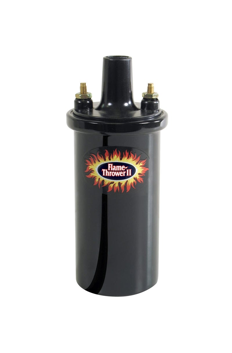 Pertronix 45111 Flame-Thrower II Ignition Coil, 45,000 Volt 0.6 Ohm, 12 Volt, Black Epoxy